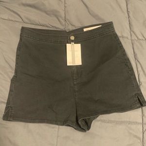 ASOS black high rise shorts